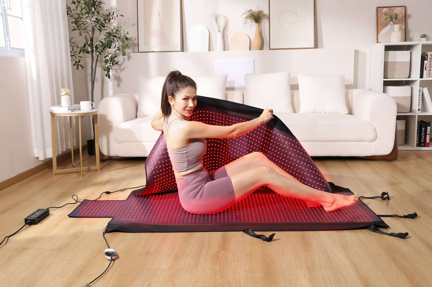 Whole-Body Red Light Therapy for Home Use: Experience the benefits of the Whole-Body Red Light Therapy Mat, featuring 2,570 light beads emitting dual wavelengths (660nm and 850nm). This innovative spectrum delivers comprehensive therapy, effectively addre