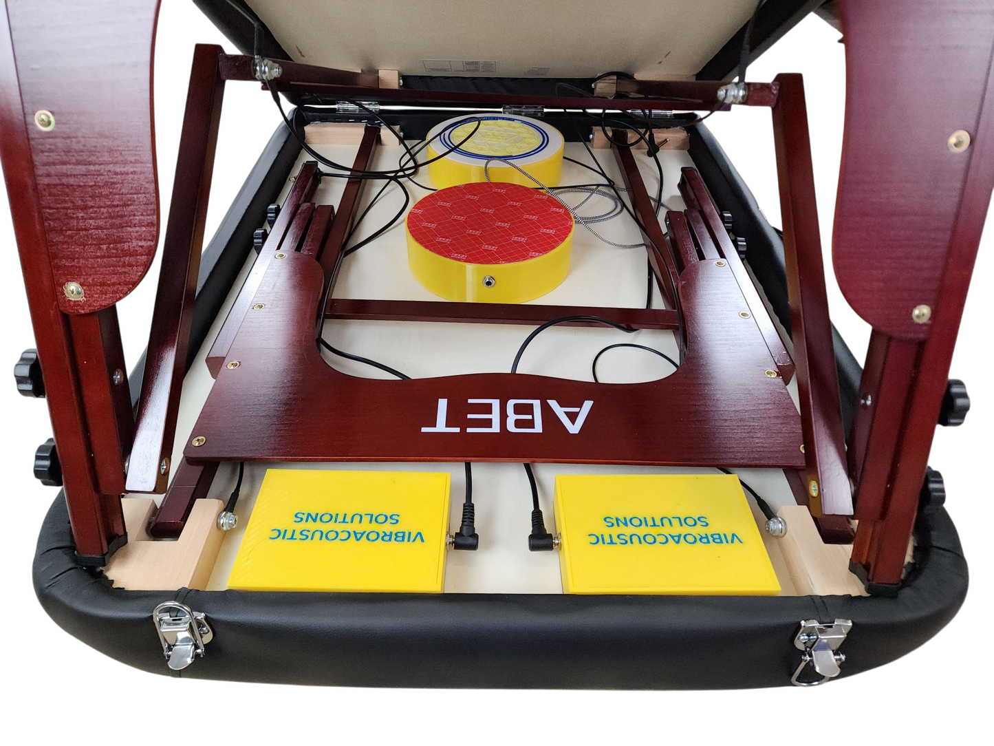 Experience the ultimate in relaxation and therapeutic innovation with the fully assembled Vibroacoustic Therapy Massage Table. This advanced system combines a professional-grade portable massage table with a custom vibroacoustic attachment, delivering ful