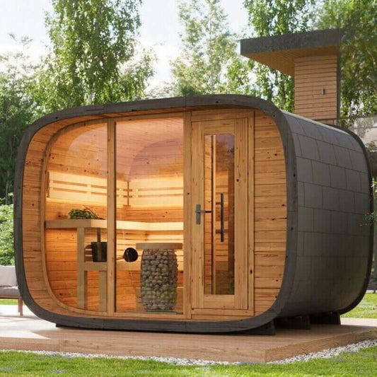 SAUNA EVOLUTION Elegant Serenity Sauna 5 🌟Discover the ultimate relaxation experience with our Elegant Serenity Sauna 5, designed for your comfort and serenity. Here's what makes it stand out:✨ Three-tiered Benches with Skirts: Enjoy the luxurious seatin