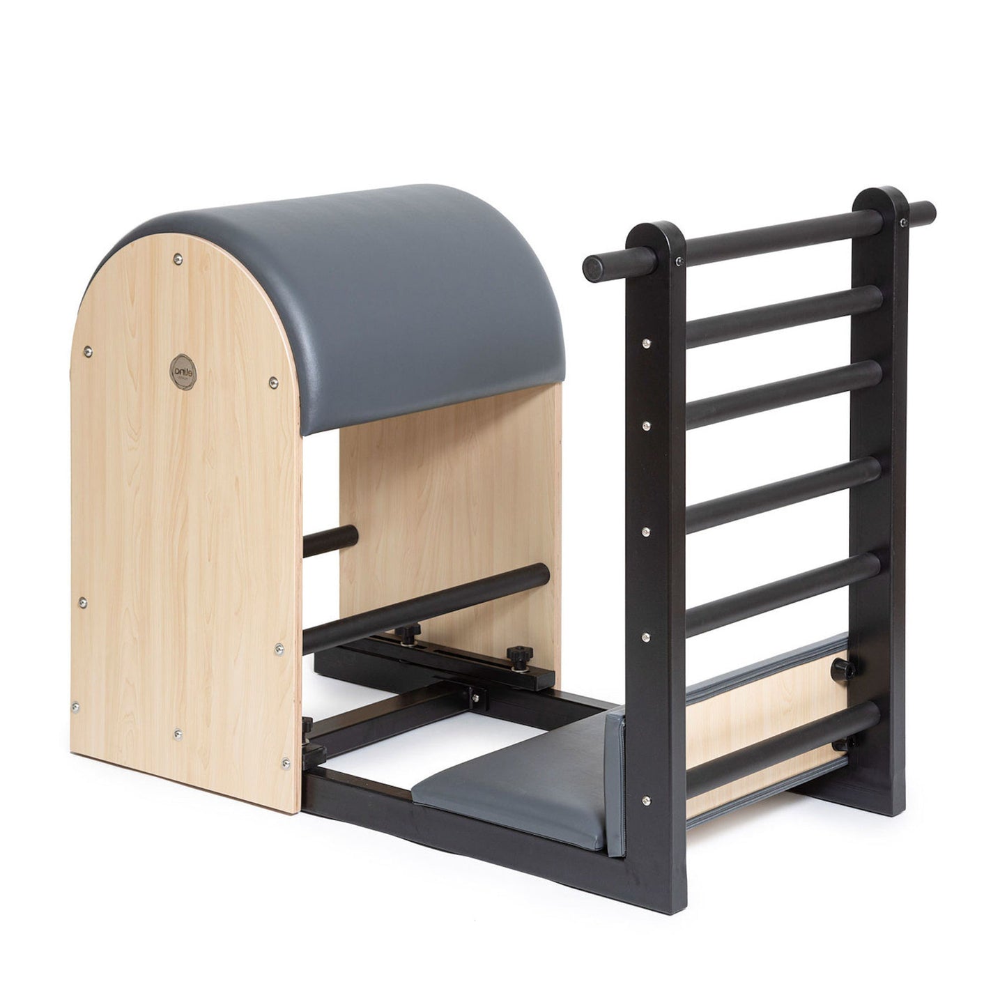 Built of top quality wood. Combines ladder rungs with a barrel surface, for stretching, strengthening and flexibility exercises. Perfect stability. Adjustable length, from 39.3 to 47.2 in Reinforced wood bracing system. Barrel cover with a NEW developed l