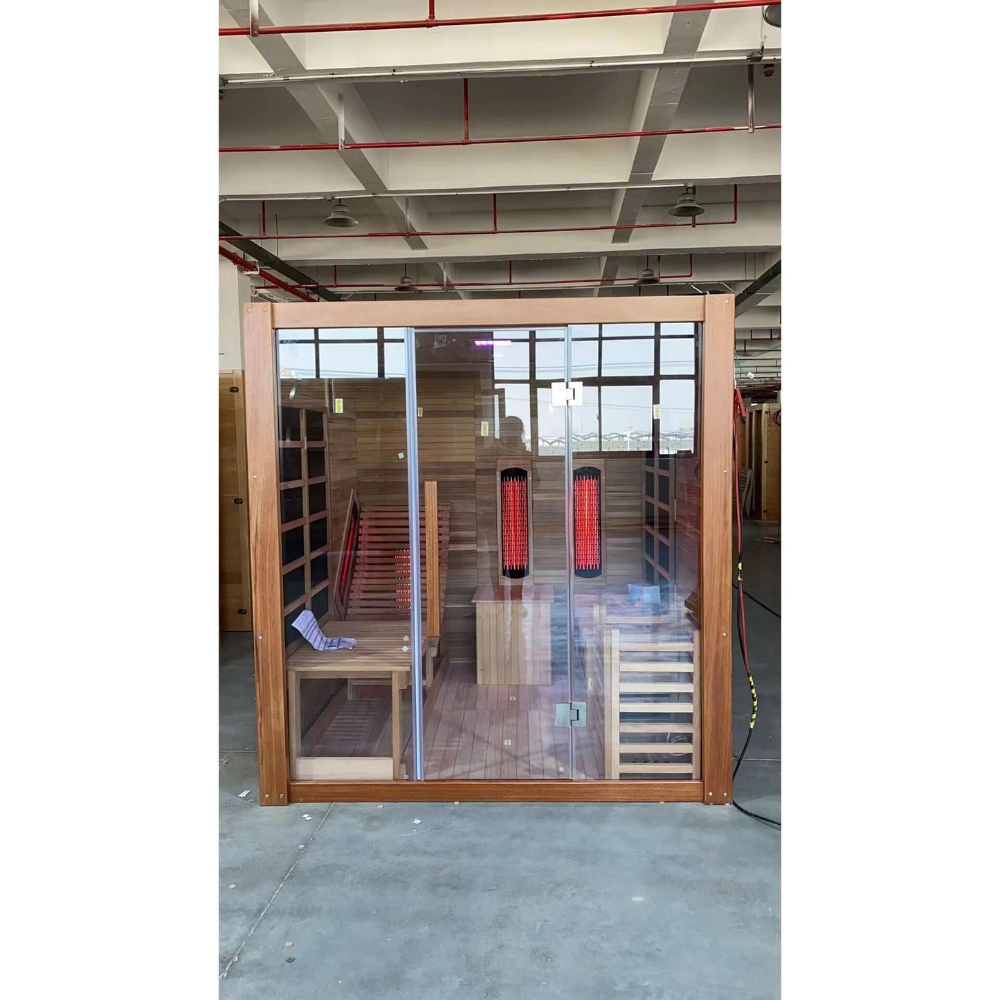 Product Description 1.Introduction Steam and Far-infrared Suit CombinationCompared to ordinary dry steam room,experience better(not too dry).Faster the ascension oftemperature and humidity,and temperature can beadjusted through the control panel,humidity