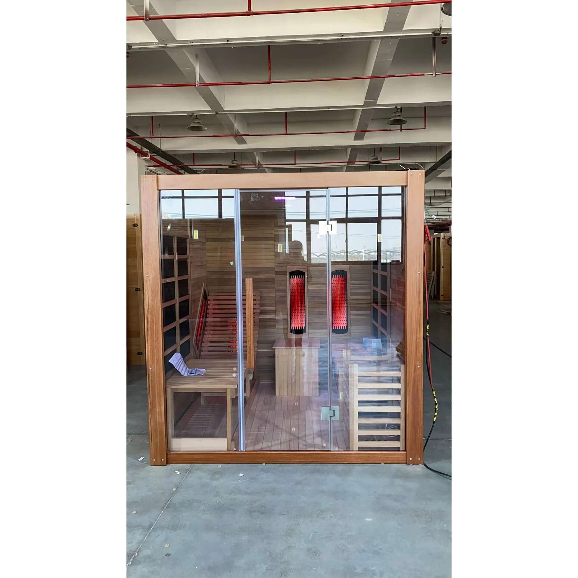 Product Description 1.Introduction Steam and Far-infrared Suit CombinationCompared to ordinary dry steam room,experience better(not too dry).Faster the ascension oftemperature and humidity,and temperature can beadjusted through the control panel,humidity