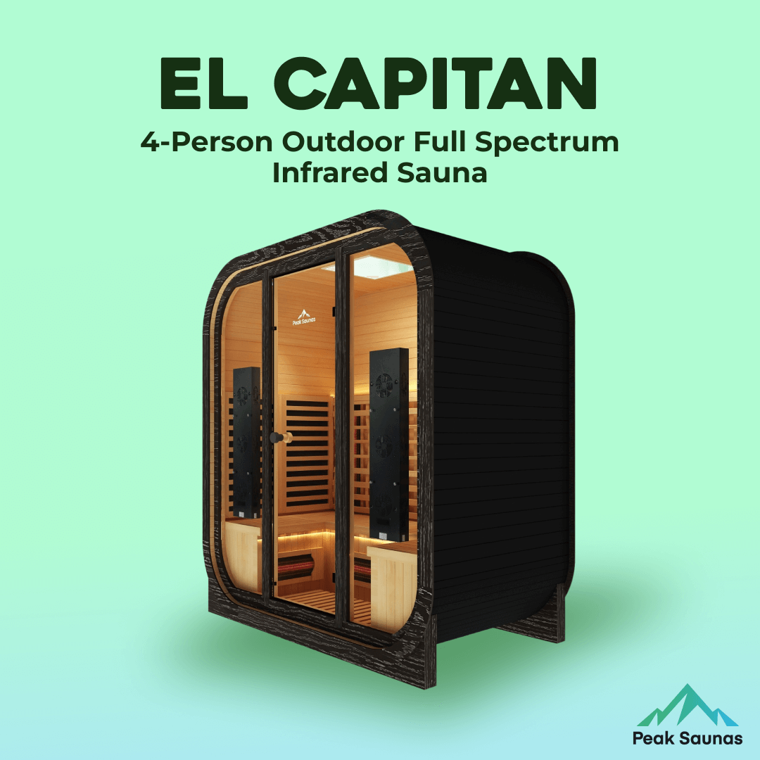 Reach the Peak of Outdoor Luxury with El Capitan Architectural elegance. All-season performance. Wellness without compromise. Introducing the Peak Saunas El Capitan—a meticulously engineered 4-person outdoor infrared sauna that blends spa-grade performanc