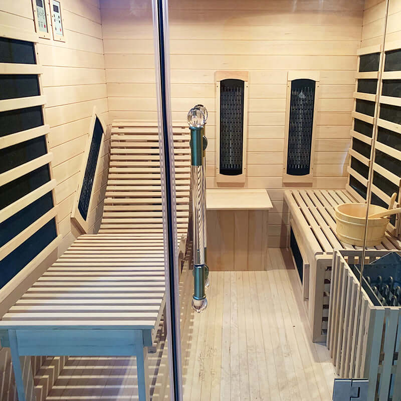 Product Description 1.Introduction Steam and Far-infrared Suit CombinationCompared to ordinary dry steam room,experience better(not too dry).Faster the ascension oftemperature and humidity,and temperature can beadjusted through the control panel,humidity