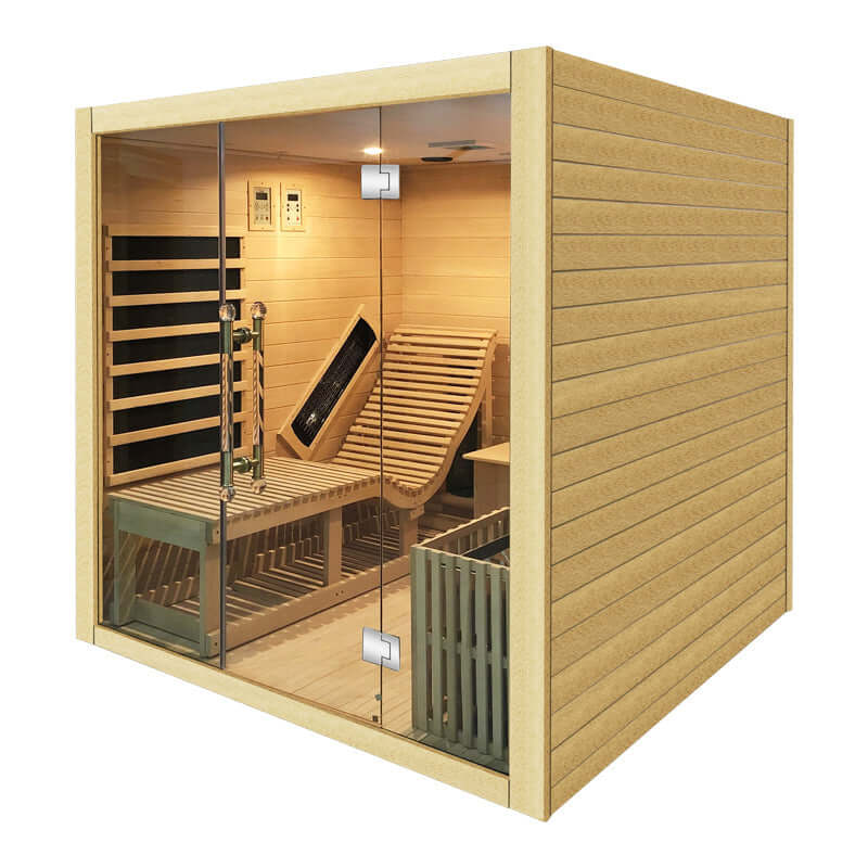 Product Description 1.Introduction Steam and Far-infrared Suit CombinationCompared to ordinary dry steam room,experience better(not too dry).Faster the ascension oftemperature and humidity,and temperature can beadjusted through the control panel,humidity