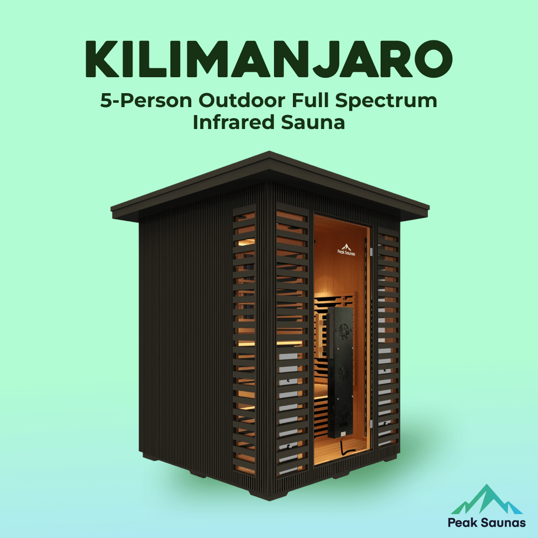 Reach the Peak of Outdoor Luxury with Kilimanjaro Expansive. Architectural. Unapologetically premium. Introducing the Peak Saunas Kilimanjaro—a commanding 5-person outdoor infrared sauna that redefines what’s possible in open-air wellness. Built for famil