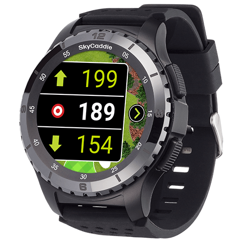 Golf’s largest and brightest color touchscreen measuring 1.39” (3.5 cm) Preloaded with over 35,000 of SkyGolf's ground-verified, error-corrected maps for unmatched accuracy Full HD graphics for stunning HoleVue® and IntelliGreen® imagery Powered by ultra-