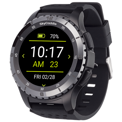 Golf’s largest and brightest color touchscreen measuring 1.39” (3.5 cm) Preloaded with over 35,000 of SkyGolf's ground-verified, error-corrected maps for unmatched accuracy Full HD graphics for stunning HoleVue® and IntelliGreen® imagery Powered by ultra-