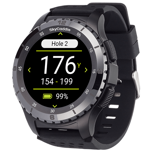 Golf’s largest and brightest color touchscreen measuring 1.39” (3.5 cm) Preloaded with over 35,000 of SkyGolf's ground-verified, error-corrected maps for unmatched accuracy Full HD graphics for stunning HoleVue® and IntelliGreen® imagery Powered by ultra-