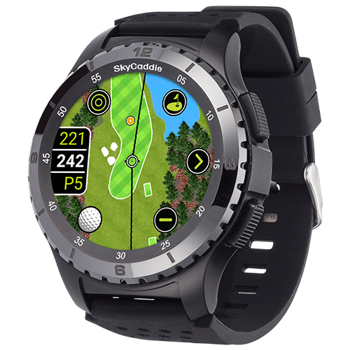 Golf’s largest and brightest color touchscreen measuring 1.39” (3.5 cm) Preloaded with over 35,000 of SkyGolf's ground-verified, error-corrected maps for unmatched accuracy Full HD graphics for stunning HoleVue® and IntelliGreen® imagery Powered by ultra-