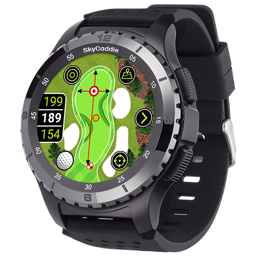 Golf’s largest and brightest color touchscreen measuring 1.39” (3.5 cm) Preloaded with over 35,000 of SkyGolf's ground-verified, error-corrected maps for unmatched accuracy Full HD graphics for stunning HoleVue® and IntelliGreen® imagery Powered by ultra-