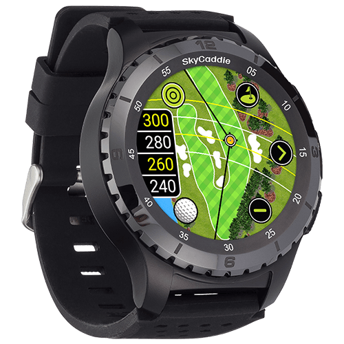 Golf’s largest and brightest color touchscreen measuring 1.39” (3.5 cm) Preloaded with over 35,000 of SkyGolf's ground-verified, error-corrected maps for unmatched accuracy Full HD graphics for stunning HoleVue® and IntelliGreen® imagery Powered by ultra-