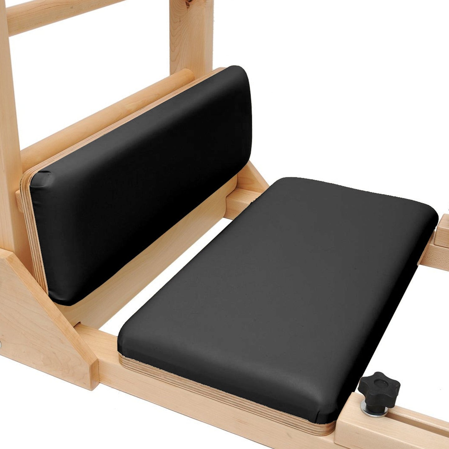 Ladder wooden Barrel. Covered in non-slip and resistant synthetic leather. It includes foot platforms. Ladder Barrell of high quality for Pilates practice. It includes additional padded platforms (tables to support the feet) that allow you to perform a wi