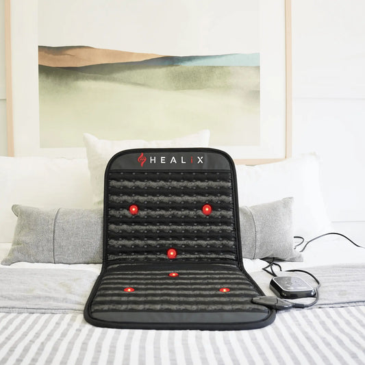 The HEALiX Revive Mini brings together three of the most risk free and prominent holistic healing technologies to create the Ultimate Trifecta. The Revive PEMF Mat takes our expertly engineered Infrared Technology and combines it with PEMF & Red Light The