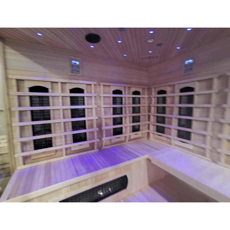 🌟 SAUNA EVOLUTION™ 5-6 People Traditional Steam And Far Infrared Sauna Room Luxury 4Immerse yourself in the perfect blend of style and functionality with our dual-system sauna room. This unique sauna allows users to experience the benefits of both tradit