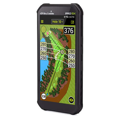 Now with SkyGolf’s proprietary TruePoint Precision Positioning Technology, the PRO 5X is the fastest and most powerful SkyCaddie in history, with laser accuracy to meet the demands of professional golfers and recreational golfers who recognize the importa