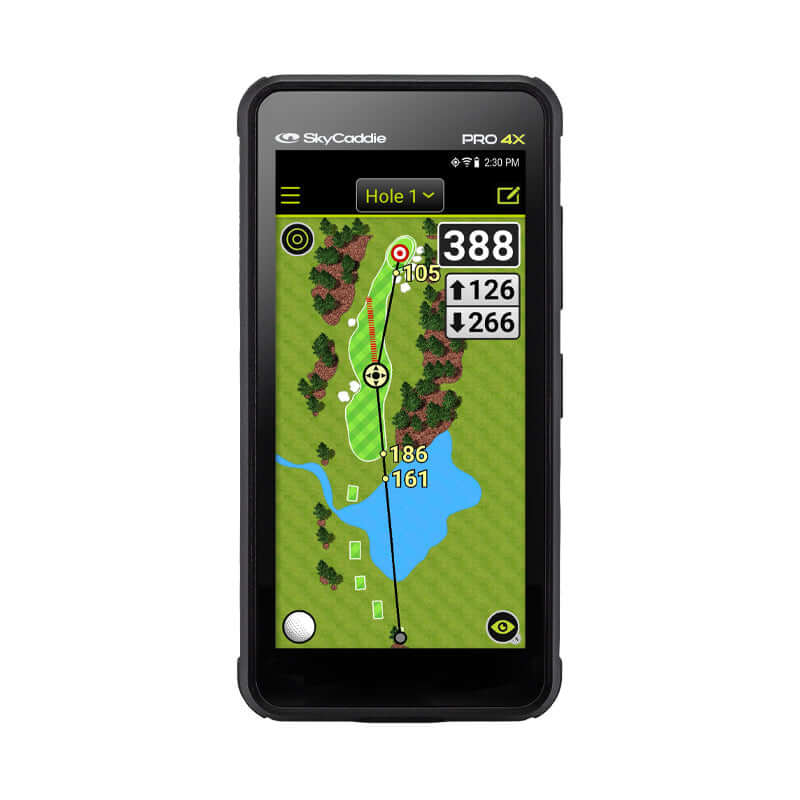 The new PRO 4X packs all the features of the larger top of the range PRO 5X into a more compact body, while offering a sleeker and slimmer design compared to the previous SX400 model. Equipped with SkyGolf’s proprietary dual-frequency TruePoint Positionin