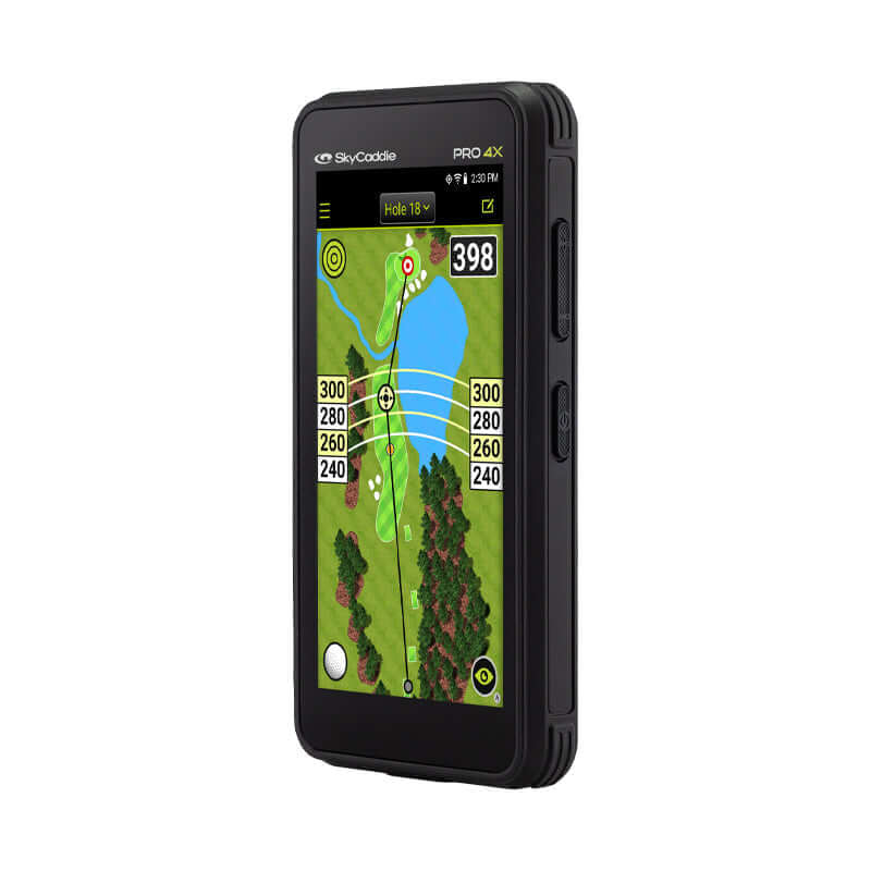 The new PRO 4X packs all the features of the larger top of the range PRO 5X into a more compact body, while offering a sleeker and slimmer design compared to the previous SX400 model. Equipped with SkyGolf’s proprietary dual-frequency TruePoint Positionin