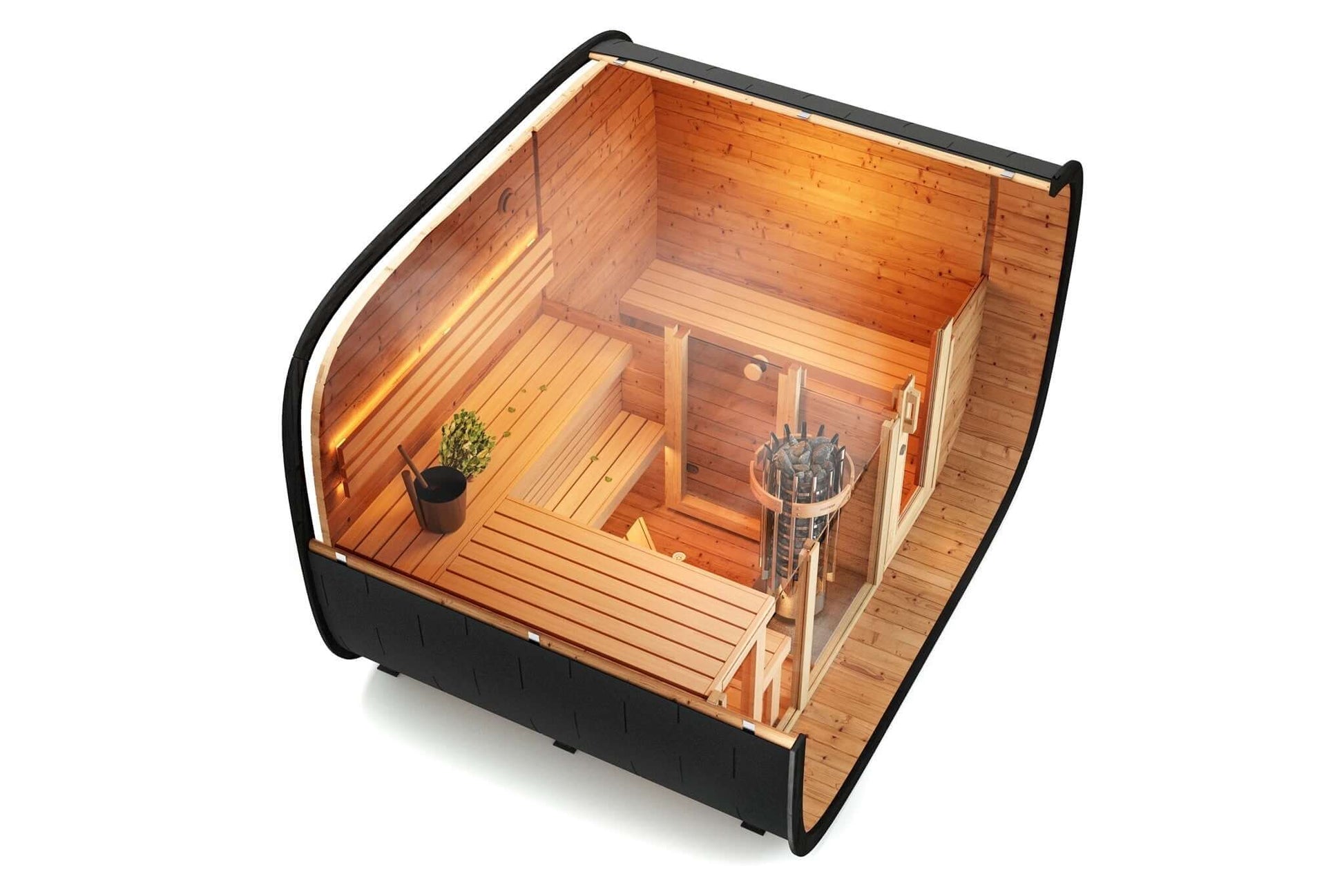 SAUNA EVOLUTION Elegant Serenity Sauna 5 🌟Discover the ultimate relaxation experience with our Elegant Serenity Sauna 5, designed for your comfort and serenity. Here's what makes it stand out:✨ Three-tiered Benches with Skirts: Enjoy the luxurious seatin