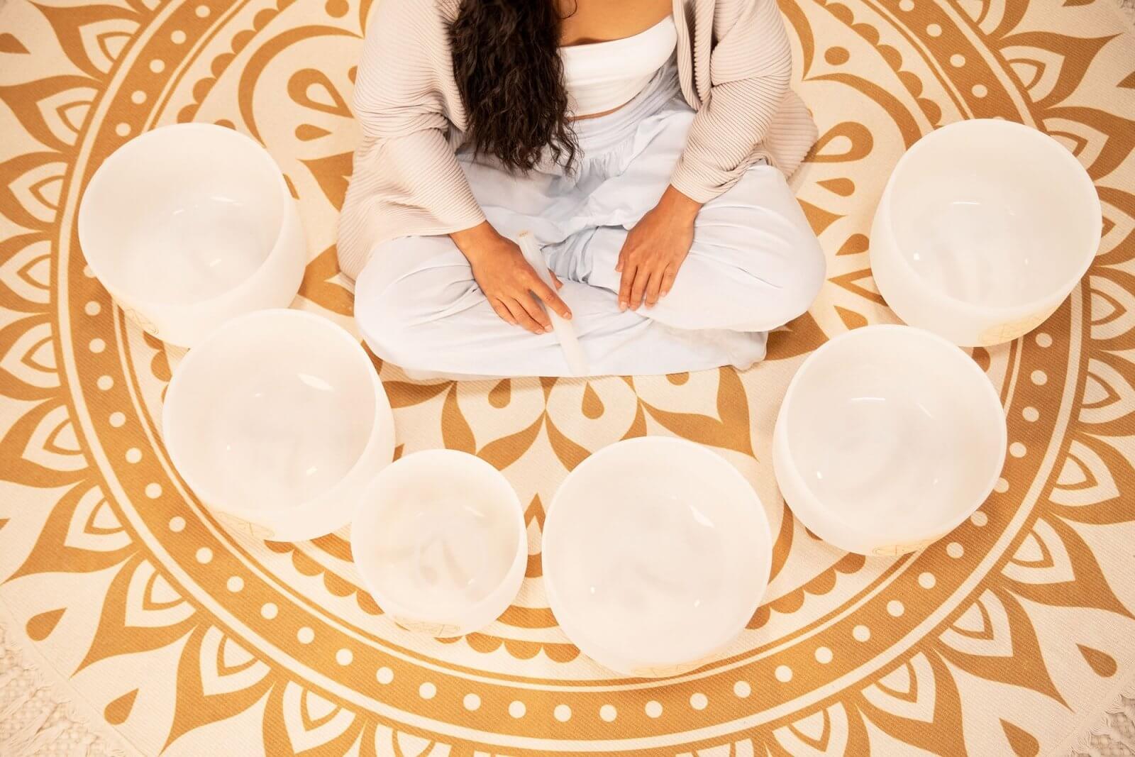 Discover the power of ancient Solfeggio frequencies (Ut, Re, Mi, Fa, Sol, La) with this exquisite set of 6 white-frosted Crystal Quartz Singing Bowls. Each bowl is carefully crafted from high-purity quartz and tuned to promote healing, balance, and well-b
