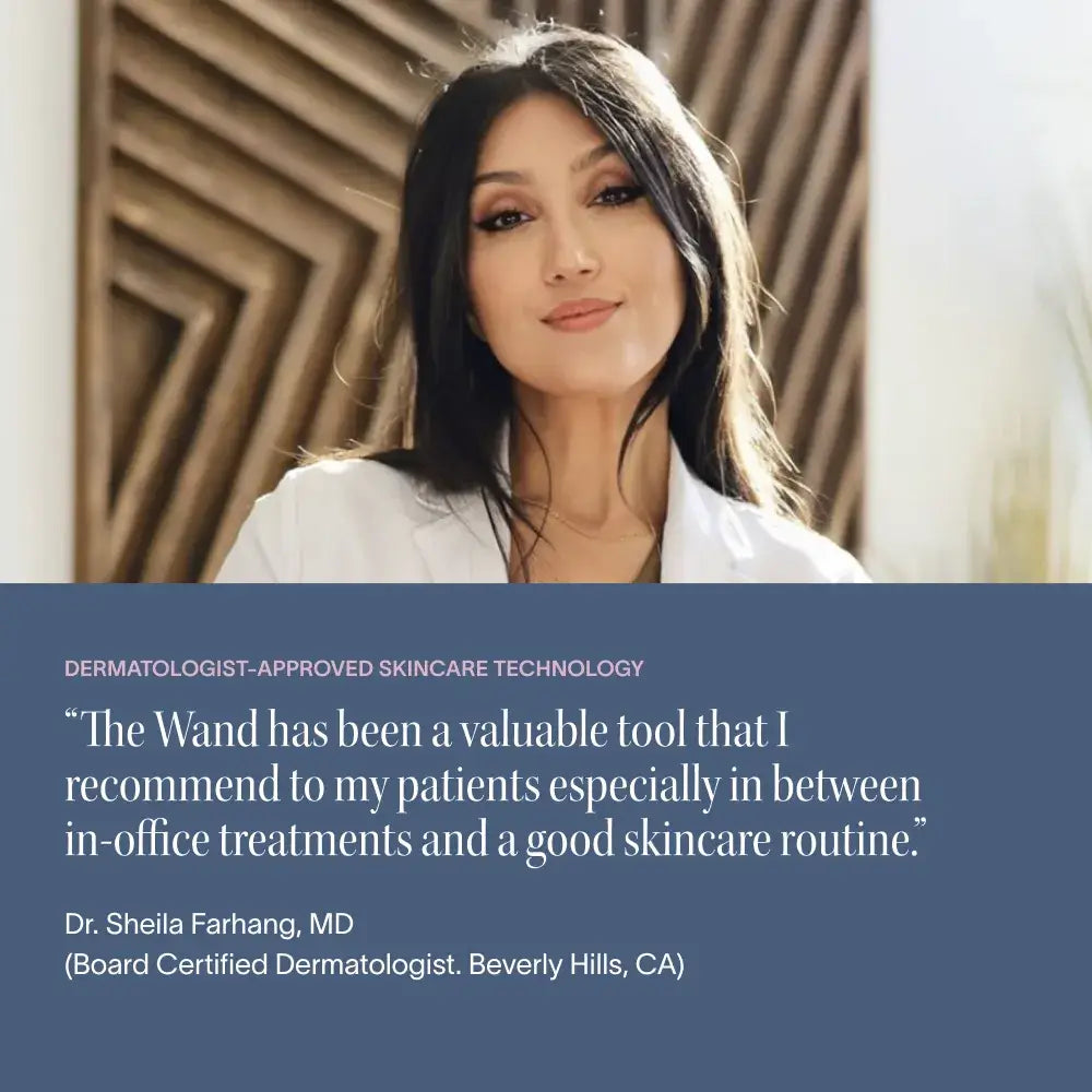 This award-winning Skincare Wand uses 4 advanced technologies to visibly soften fine lines, boost radiance, and refresh tired skin. With a rotating head and built-in timer, you're in control of where results appear. After 8 weeks, visibly reduces: Fine li