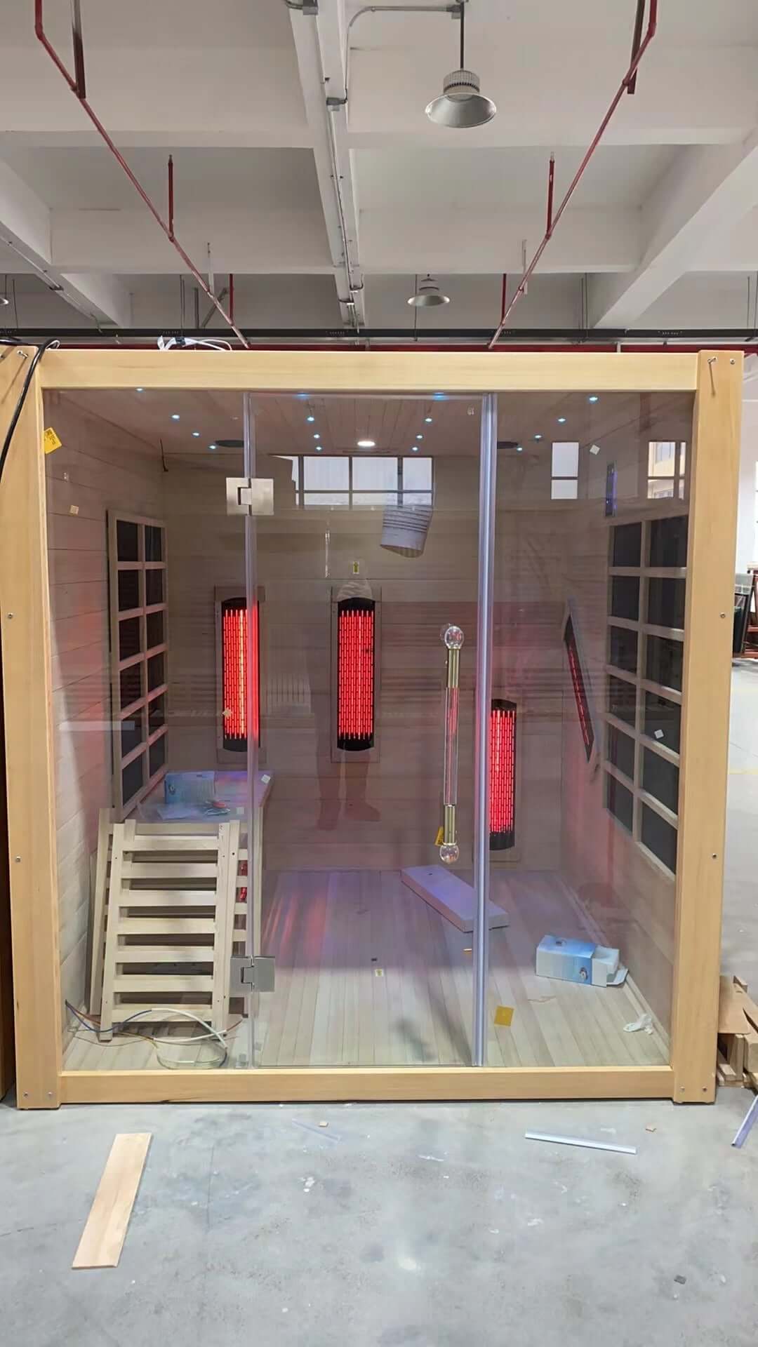 Product Description 1.Introduction Steam and Far-infrared Suit CombinationCompared to ordinary dry steam room,experience better(not too dry).Faster the ascension oftemperature and humidity,and temperature can beadjusted through the control panel,humidity