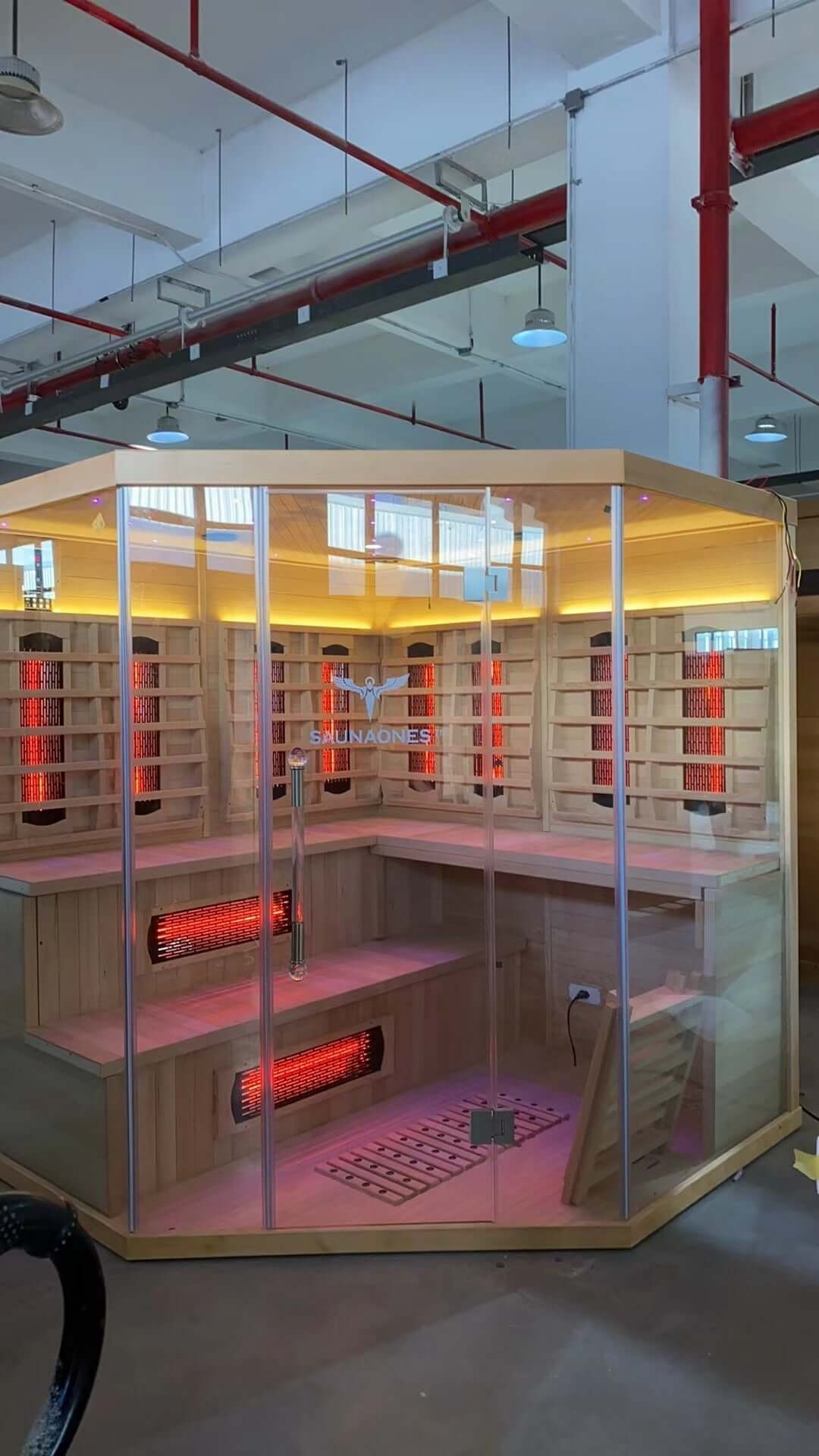 🌟 SAUNA EVOLUTION™ 5-6 People Traditional Steam And Far Infrared Sauna Room Luxury 4Immerse yourself in the perfect blend of style and functionality with our dual-system sauna room. This unique sauna allows users to experience the benefits of both tradit