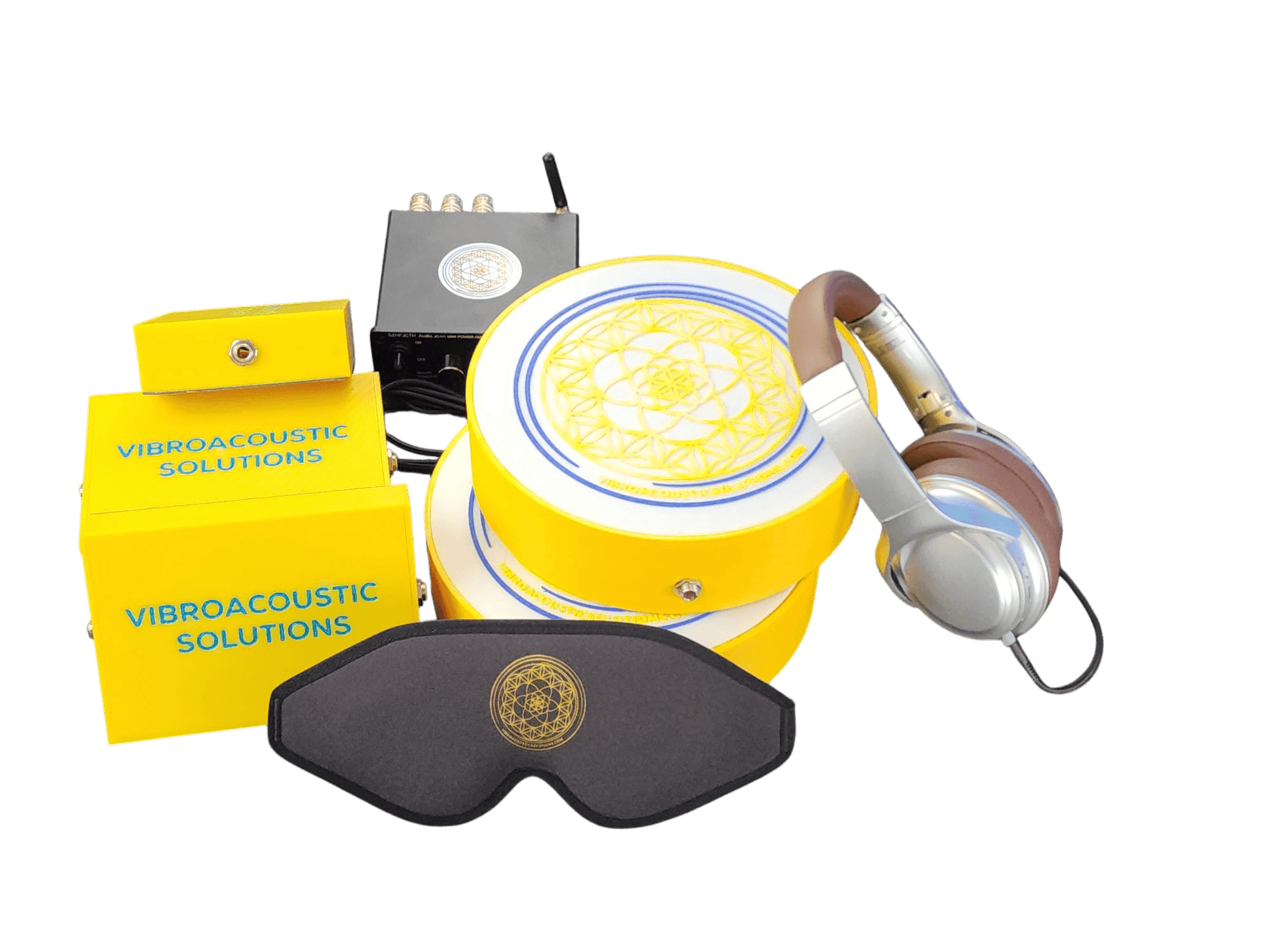 Professional Vibroacoustic Therapy Massage Table Attachment Bundle with Custom Bluetooth Amplifier and 50-Watt RMS Transducers - Transform Any Standard Massage Table into Advanced Sound Healing System Product Summary Experience the future of therapeutic w