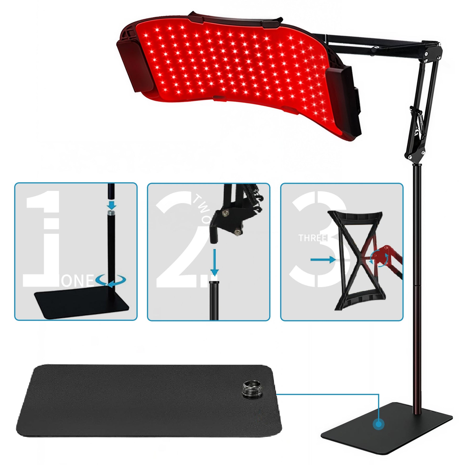 The Flexible Five LED Light Therapy Lamp Panel from LumyHealth is a versatile and powerful light therapy device designed to enhance your wellness routine. Featuring five adjustable panels, this lamp offers customizable coverage to target specific areas of