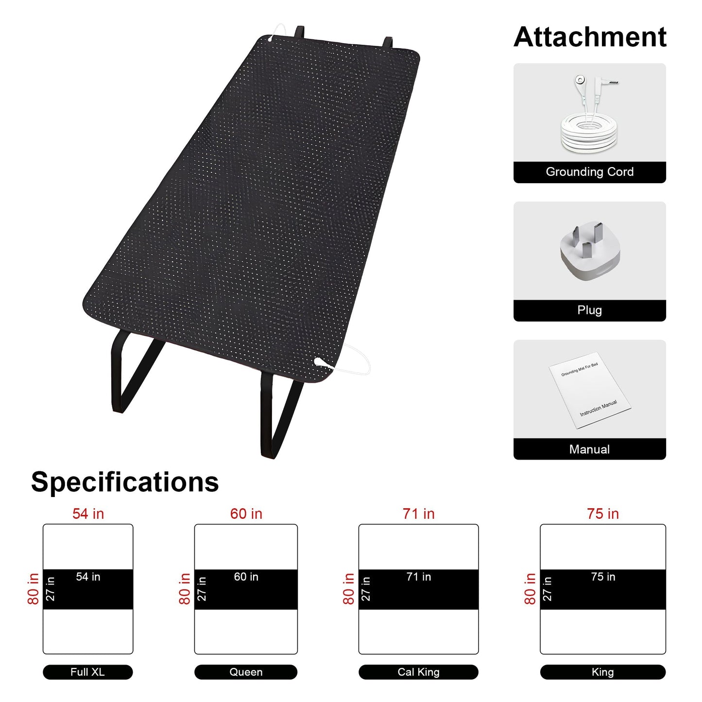 The Grounding Mat for Bed from LumyHealth is designed to provide a natural, non-invasive way to reconnect your body with the earth’s energy while you sleep. Made with high-quality conductive materials, this mat helps to ground your body, which may support