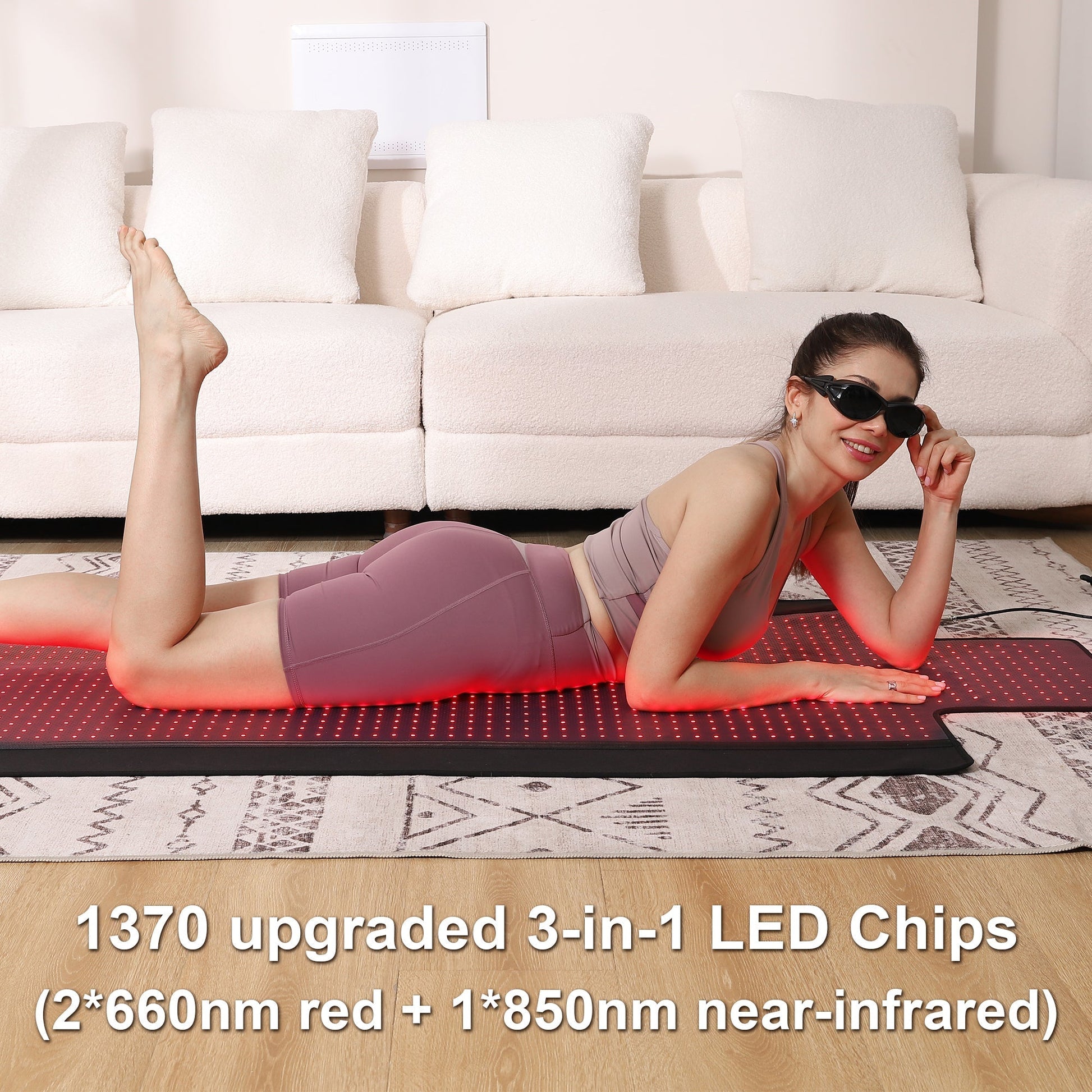 Perfect for Everyone: With its spacious 71.4 x 33.0-inch size, this red light therapy mat offers unmatched versatility and convenience. Whether you're soothing sore muscles post-workout, enhancing relaxation during a spa session, or enjoying therapy on th