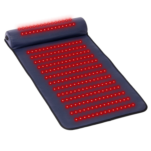 Product Dimensions and Features: Our red light therapy mat measures 19.0 x 35.8 inches and includes a 2.8-inch neck support for optimal relaxation. Flip the pad over to target lower back tension, providing a cost-effective solution for full-body relaxatio