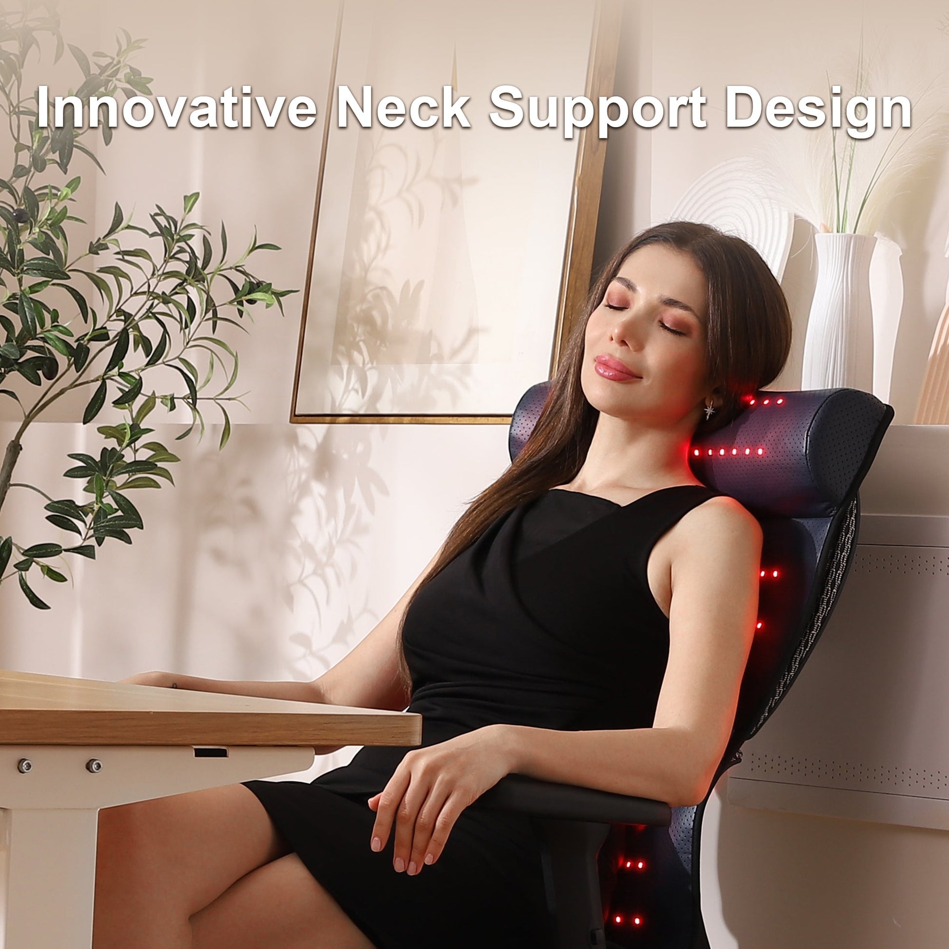 Product Dimensions and Features: Our red light therapy mat measures 19.0 x 35.8 inches and includes a 2.8-inch neck support for optimal relaxation. Flip the pad over to target lower back tension, providing a cost-effective solution for full-body relaxatio