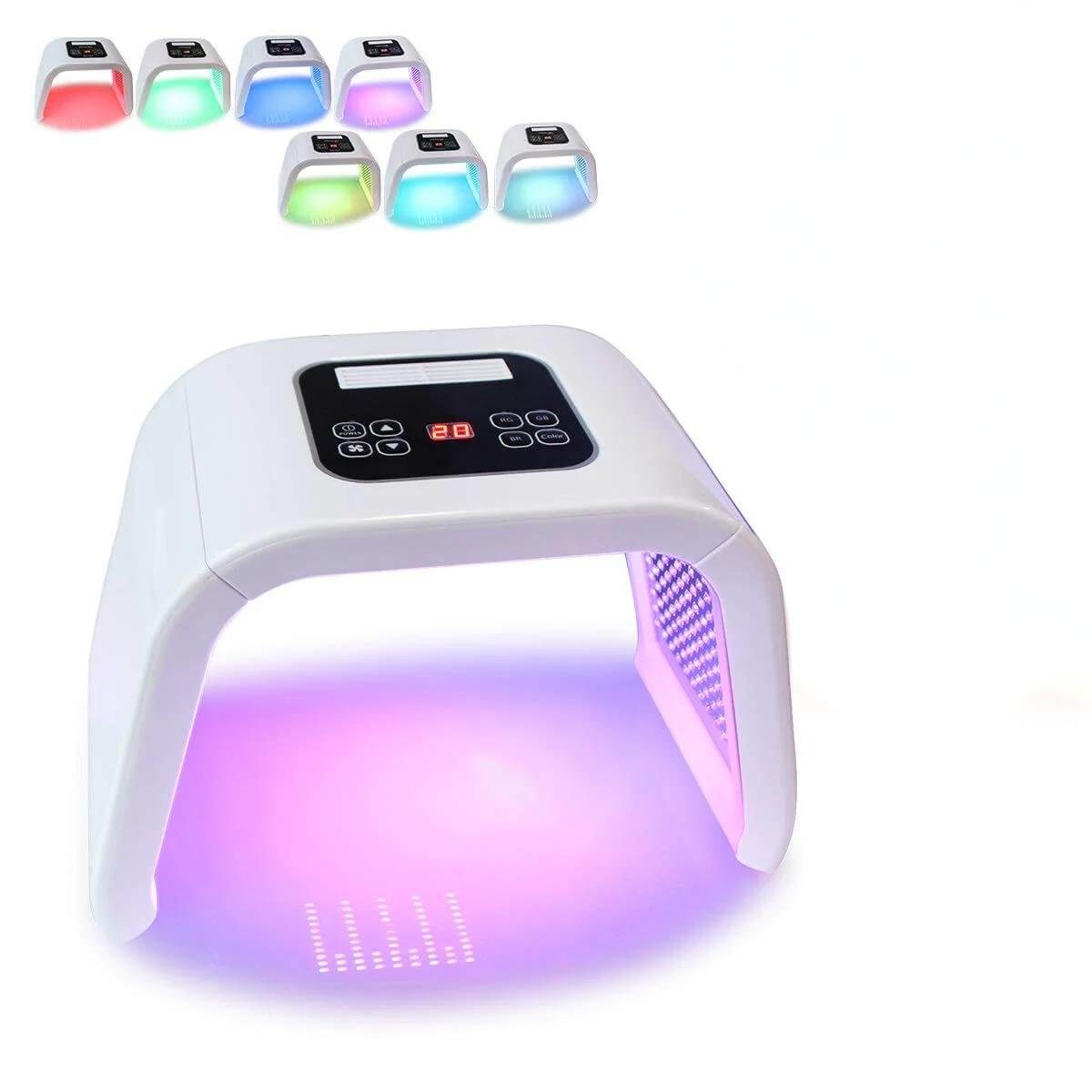 The 8-in-1 Color LED Light Therapy device offers a comprehensive approach to skin and body care through the use of various light wavelengths. This non-invasive therapy is designed to: •Enhance facial and full-body skin health: Stimulates collagen producti