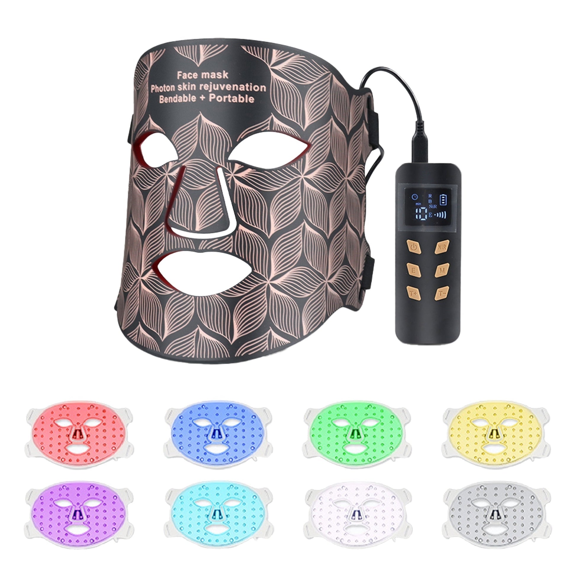 Reduces the appearance of pigmentation and redness Reduces active acne, blemishes and inflammation Reduces fine lines and wrinkles Promotes healthier, younger-looking skin 8 colors light therapy FDA Approved