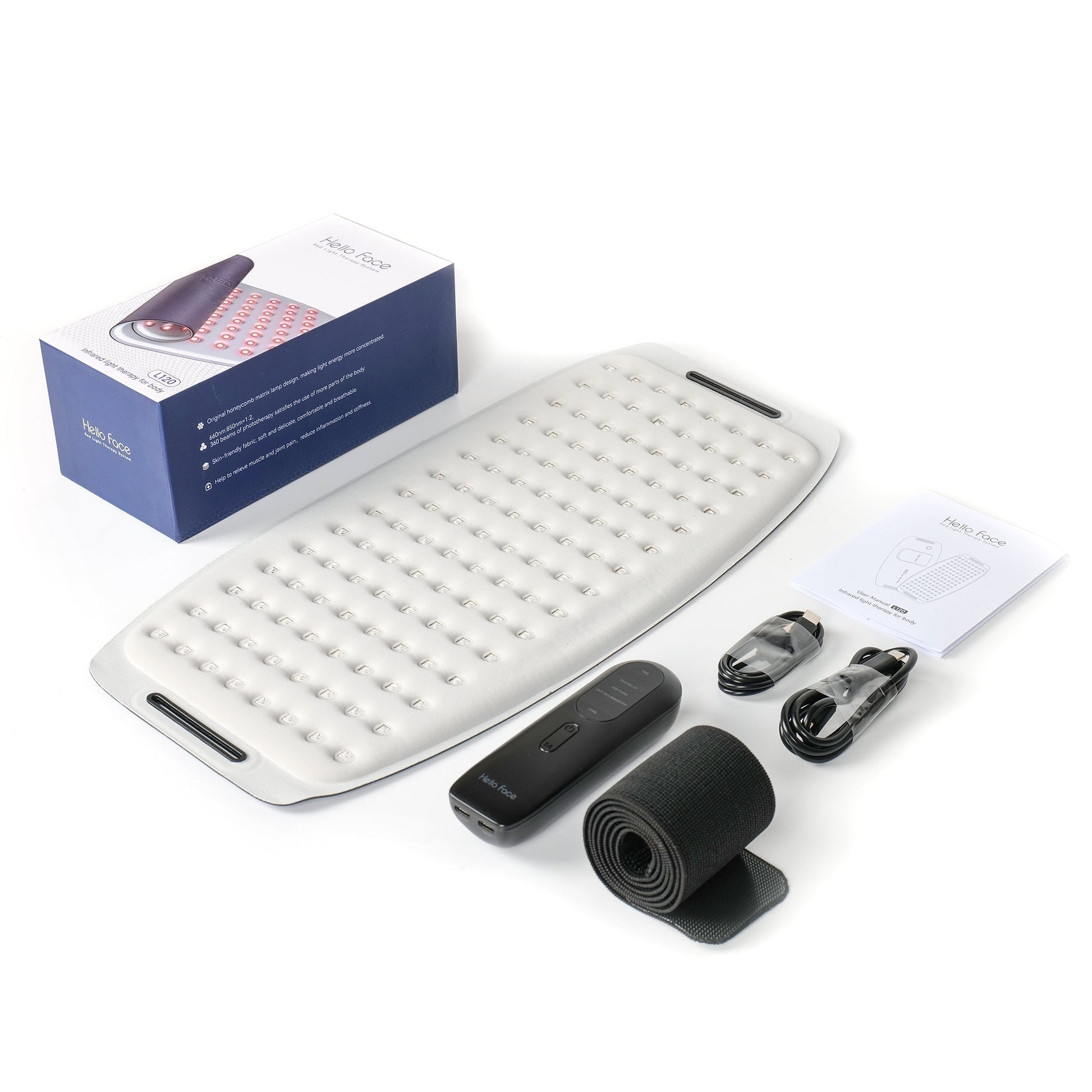 【Dual-Wavelength Red Light Therapy】 Featuring 120 upgraded 3-in-1 LED beads, our red light therapy belt combines 630nm red light with 850nm near-infrared light for maximum effectiveness. This dual-spectrum design stimulates collagen production, reduces wr