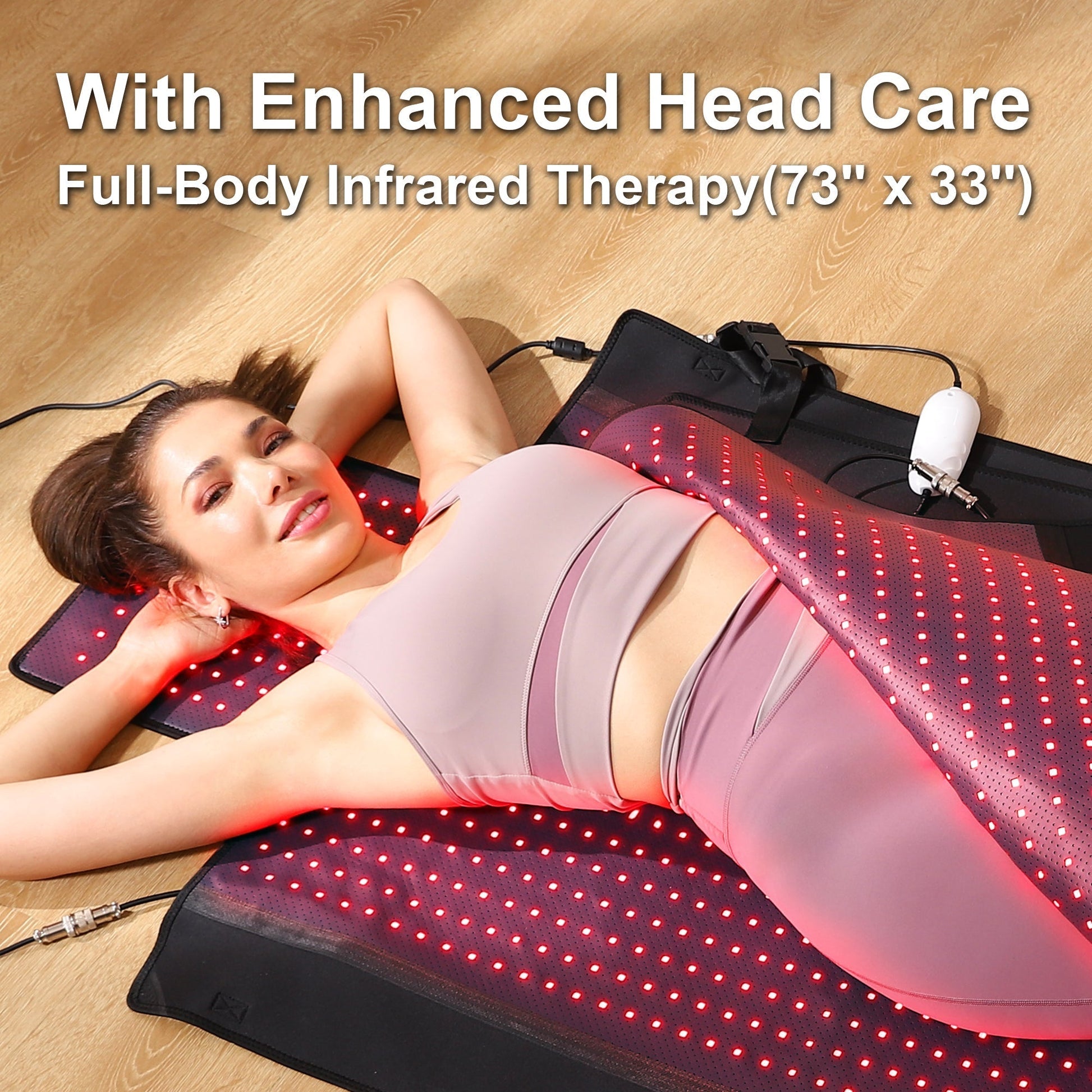 Whole-Body Red Light Therapy for Home Use: Experience the benefits of the Whole-Body Red Light Therapy Mat, featuring 2,570 light beads emitting dual wavelengths (660nm and 850nm). This innovative spectrum delivers comprehensive therapy, effectively addre