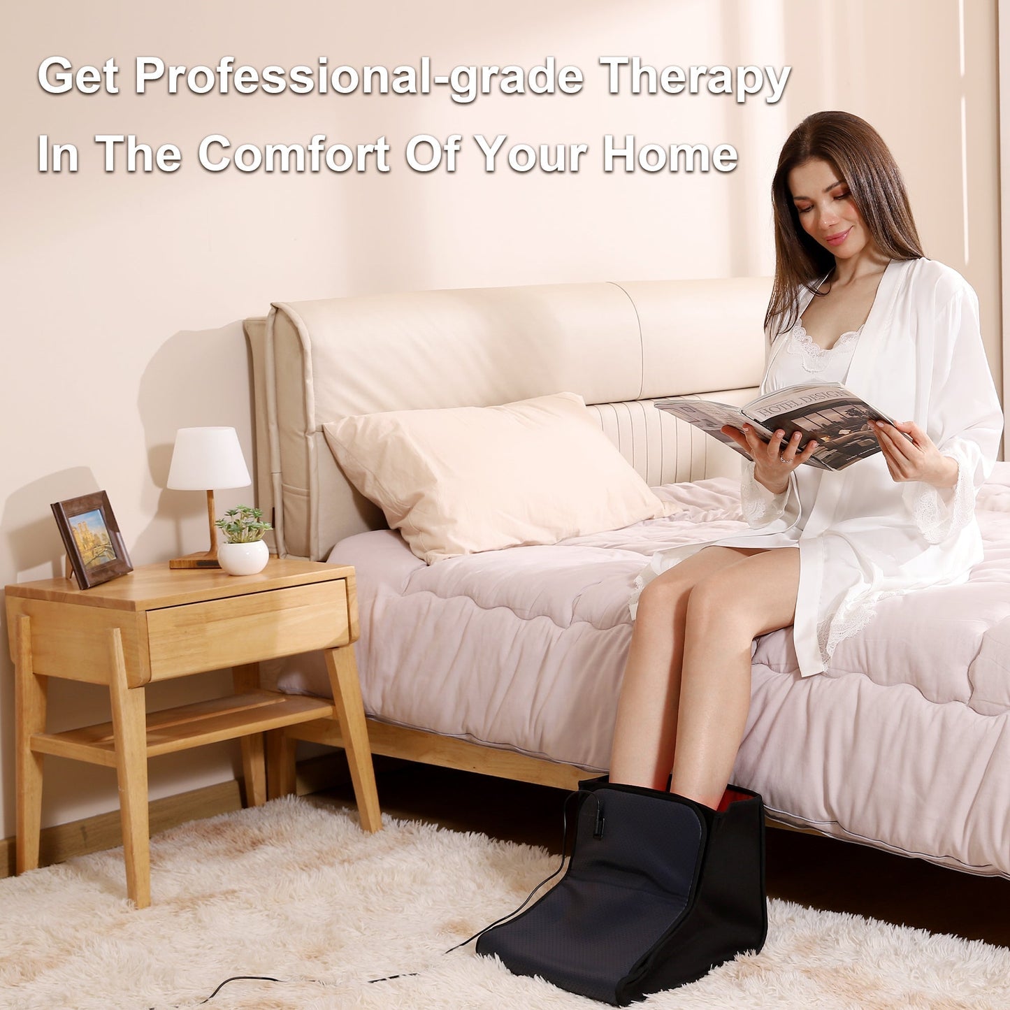 Targeted Red Light Therapy for Feet: Specially designed to alleviate foot discomfort, this device features an ergonomic, foot-shaped design that ensures complete and comfortable coverage. It’s perfect for soothing pain from jogging, hiking, standing for e