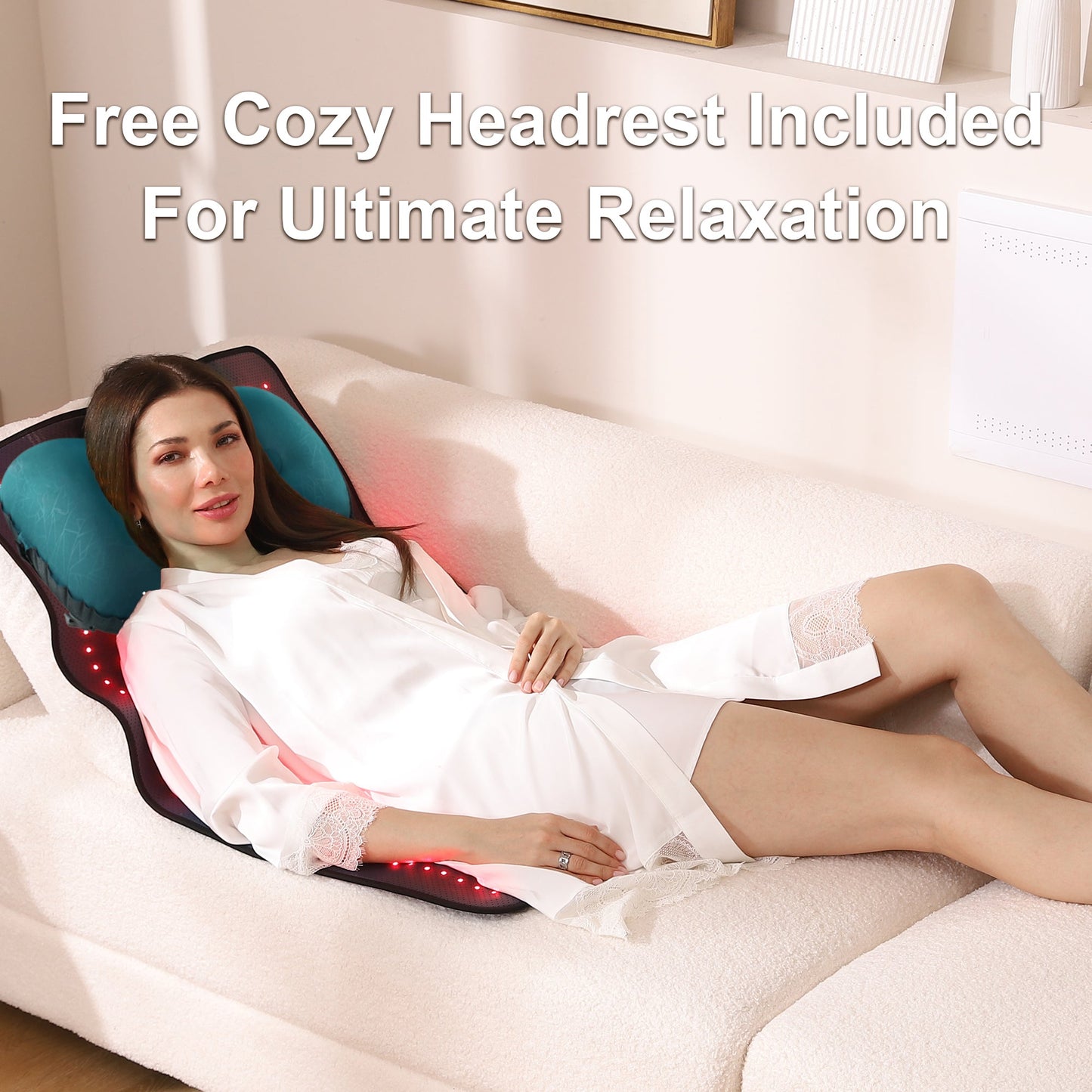 【Optimal Size for Maximum Comfort】Measuring 23.6 x 38 inches, this generously sized red light therapy mat provides ample space for a comfortable and immersive experience. It effectively addresses lower back and overall back pain in one session. Despite it