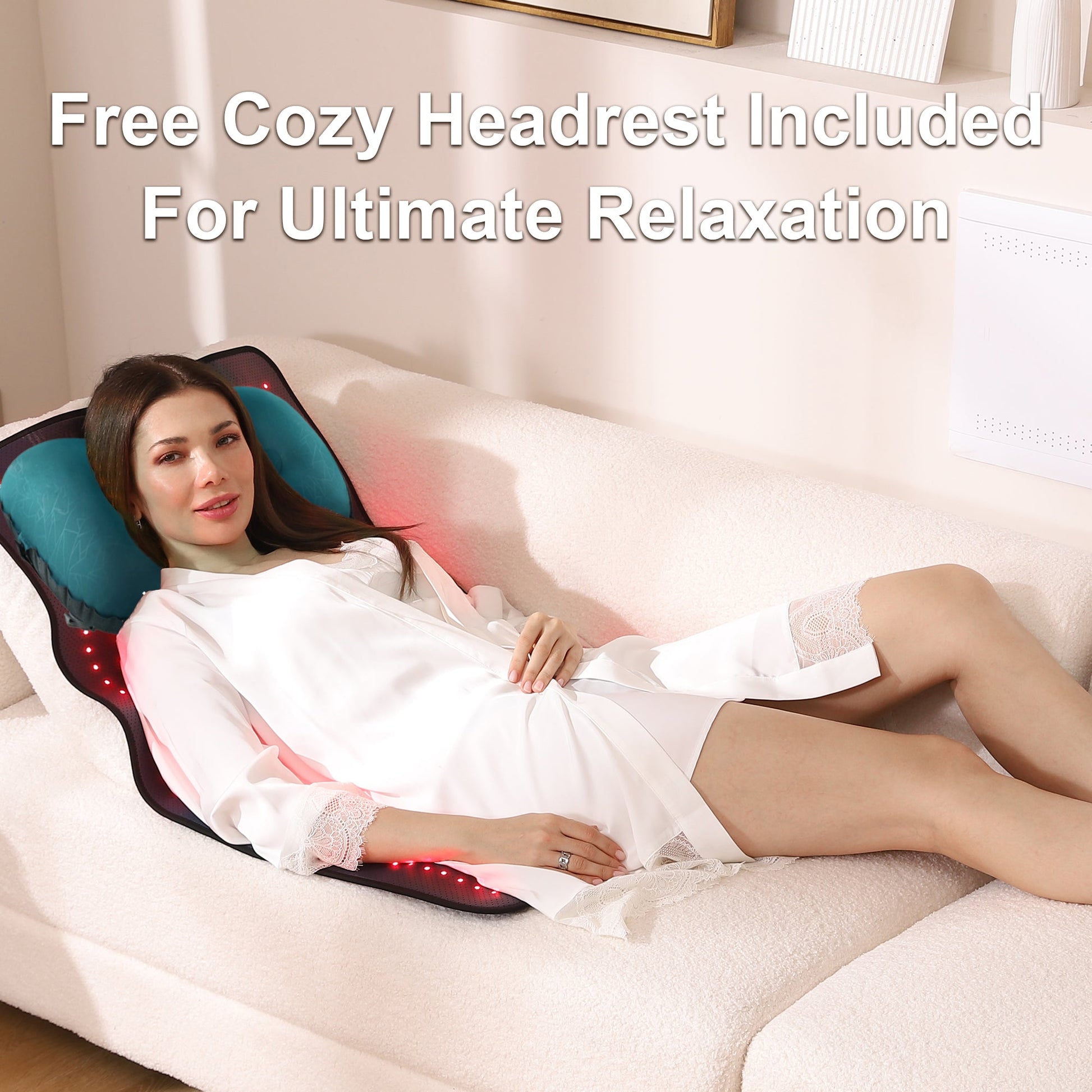 【Optimal Size for Maximum Comfort】Measuring 23.6 x 38 inches, this generously sized red light therapy mat provides ample space for a comfortable and immersive experience. It effectively addresses lower back and overall back pain in one session. Despite it