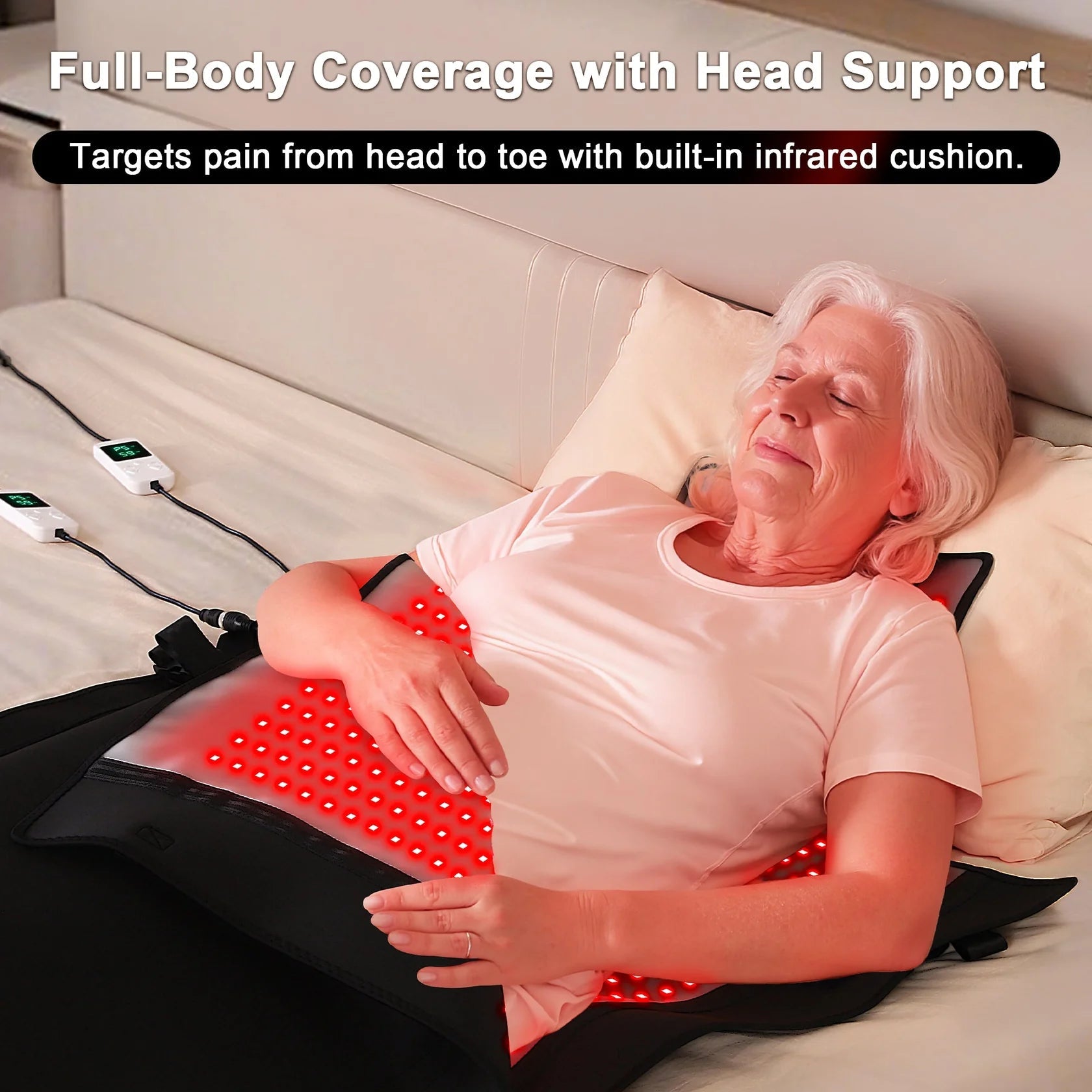 Experience full-body wellness with the LumyHealth Red Light Therapy Recovery Bag. Powered by 2,570 medical-grade LEDs, this device delivers targeted 660nm and 850nm wavelengths to support pain relief, muscle recovery, and healthy aging. Its premium TPU-co