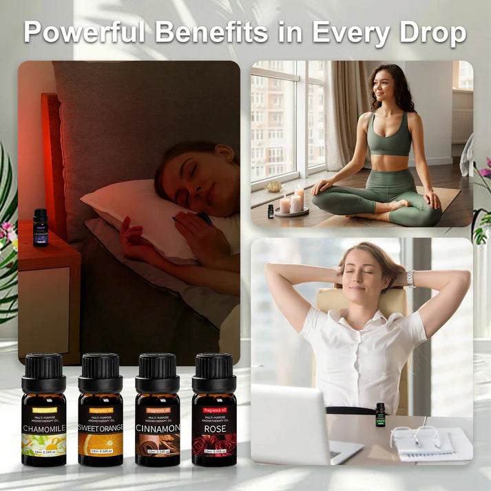5 Product Benefits — Massage Essential Oil Kit for Red Light Therapy Synergistic Fusion of Touch & LightOur carefully crafted essential oil blends enhance skin absorption and relaxation when used with red light therapy, amplifying therapeutic benefits for