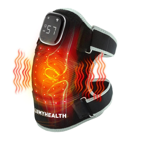 Experience powerful, non-invasive pain relief with this all-in-one Heated Red Light Therapy Massager. Combining 660nm red light, 850nm near-infrared light, soothing heat, and vibration massage, this device targets pain at the source—helping reduce inflamm
