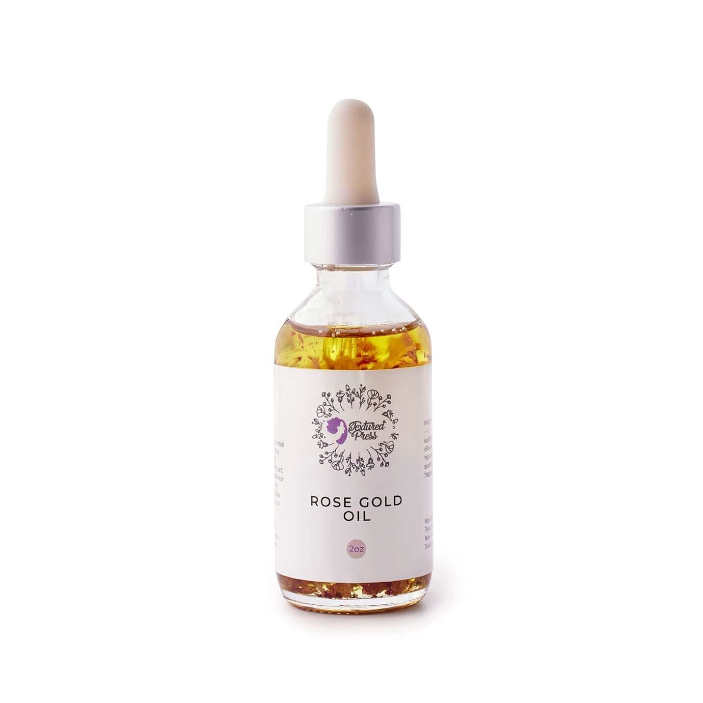 For the softest hair, you've ever touched, your Rose Gold Oil has red roses infused with sunflower oil, Olive oil, Jojoba oil, sweet almond oil, rosehip seed oil, and sweet fragrance oils. Added benefits of the sunflower oil. helps slow down the aging pro
