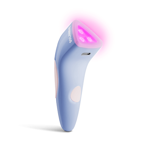 Combat breakouts, pimples, and inflammation with this FDA-cleared device that uses a combination of Blue and Red Light Therapies.