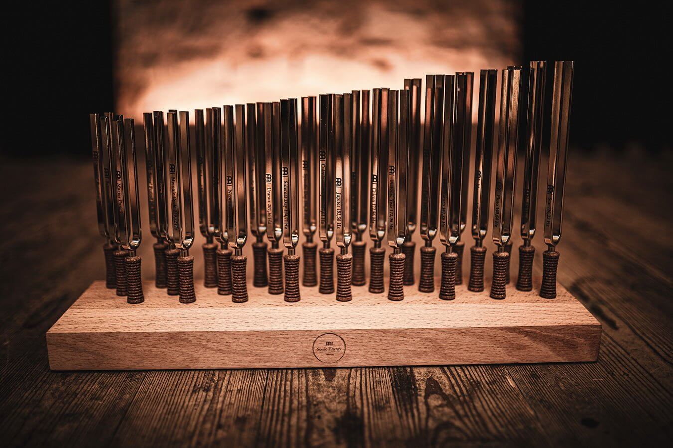 This set includes all 27 Sonic Energy Planetary Tuned Tuning Forks. The Sonic Energy Planetary Tuned Tuning Forks are manufactured in Germany according to Hans Cousto's calculation (author of "The Cosmic Octave" book). Each tuning fork is tuned exactly to