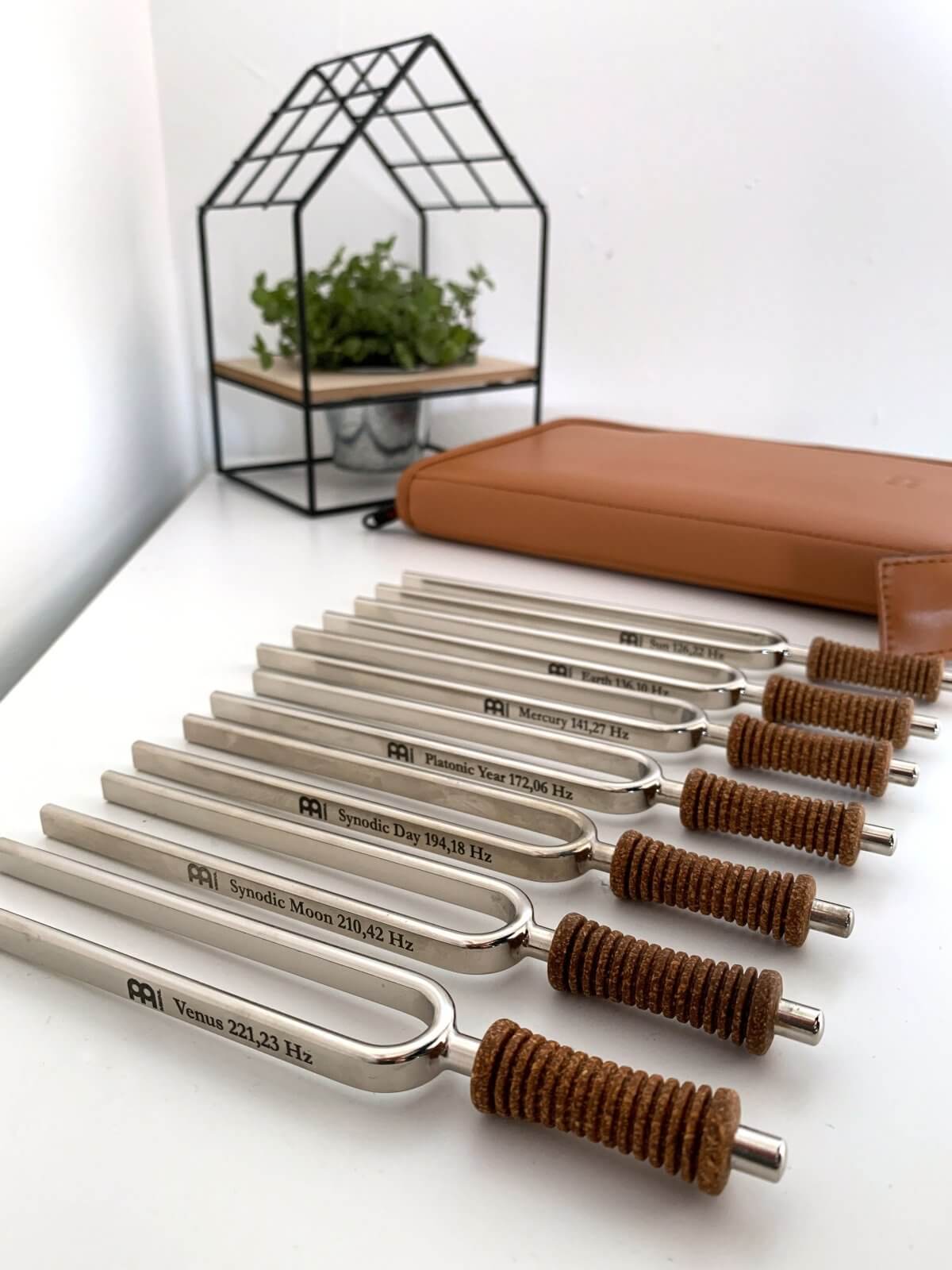 Planetary Tuning Forks for Sound Therapy that include all 7 notes for 7 chakras with a high-quality carrying case. Easy to carry and use. A professional set for meditation, yoga, therapeutics, sound healing, and spiritual practices. Hand Made of German St