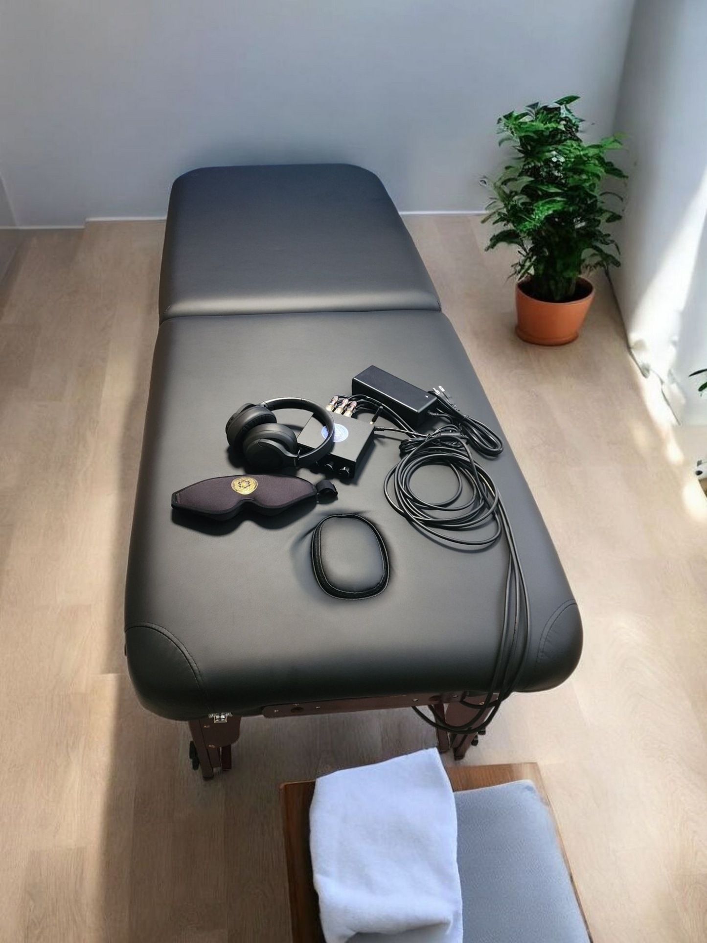Experience the ultimate in relaxation and therapeutic innovation with the fully assembled Vibroacoustic Therapy Massage Table. This advanced system combines a professional-grade portable massage table with a custom vibroacoustic attachment, delivering ful