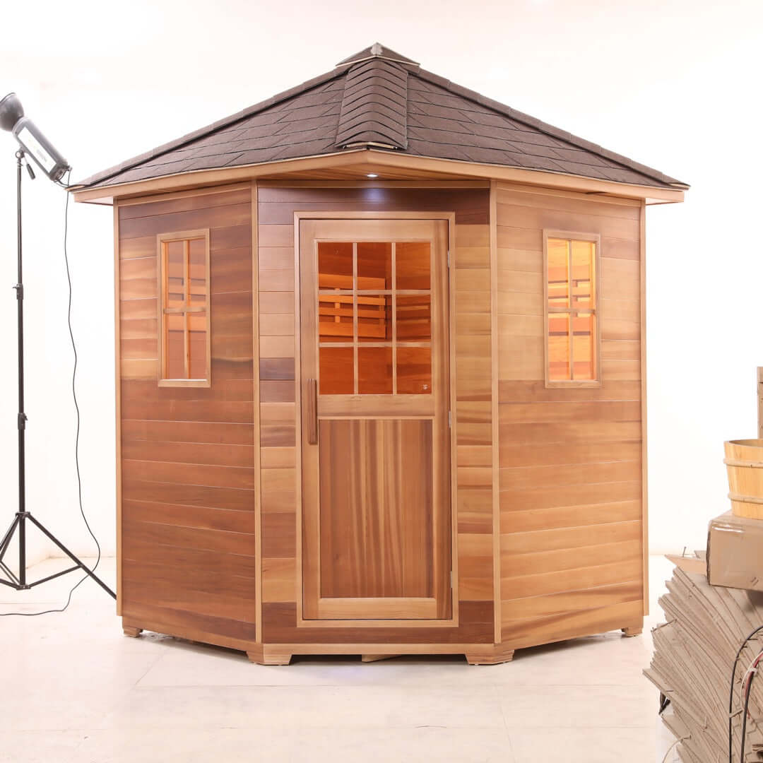 Product Description 01. Introduction This Outdoor Cabin Saunas bring all the beauty, functionality and experience of our classic barrel saunas, but in the cabin format some of our customers prefer. The outdoor cabin saunas fit perfectly on your deck or ba