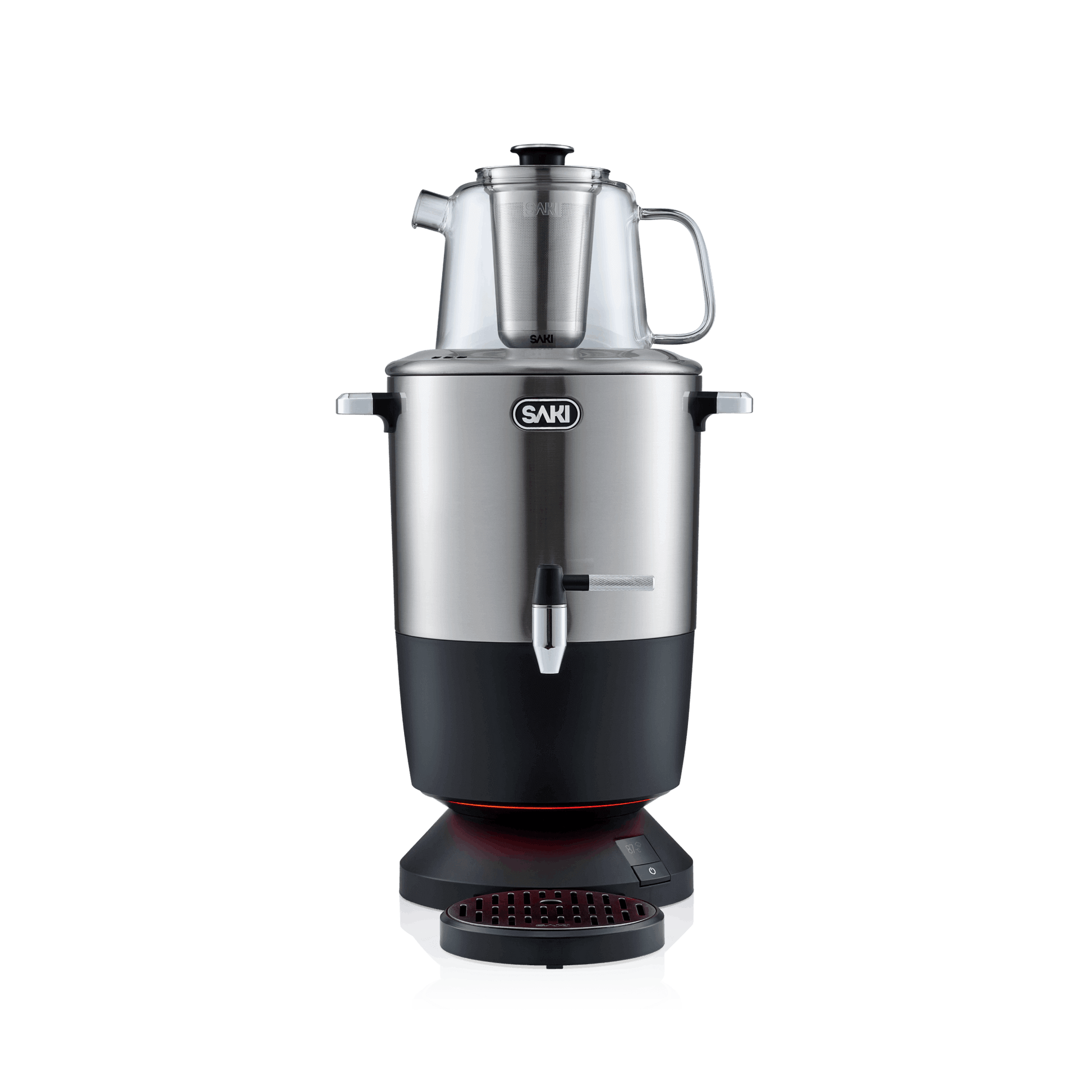 Tradition meets technology for warm, fresh, bitterness-free tea. Premium porcelain, stainless steel, 4L capacity, 'keep warm' and drip-free functions for unforgettable tea times.